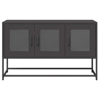 TV-Schrank Schwarz 100,5x39x60,5 cm Kaltgewalzter Stahl