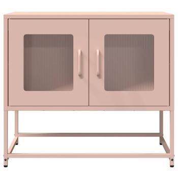 TV-Schrank Rosa 68x39x60,5 cm Kaltgewalzter Stahl