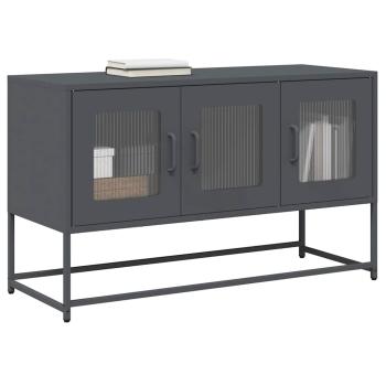 ARDEBO.de - TV-Schrank Anthrazit 100,5x39x60,5 cm Kaltgewalzter Stahl