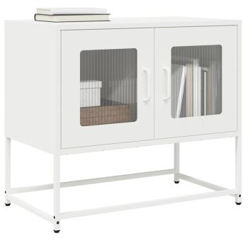 ARDEBO.de - TV-Schrank Weiß 68x39x60,5 cm Kaltgewalzter Stahl
