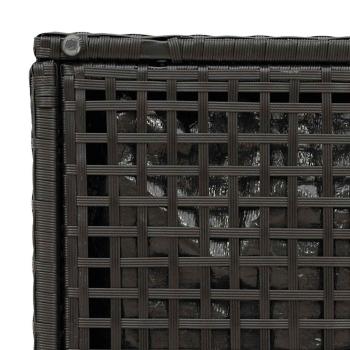 ARDEBO.de - Gartenhocker mit Kissen 2 Stk. Schwarz 40x40x43 cm Poly Rattan