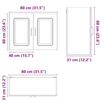 Küchen-Hängeschrank Kalmar Altholz-Optik Holzwerkstoff