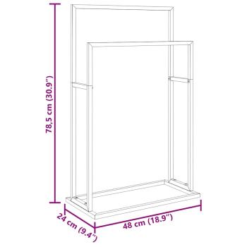 Handtuchständer Weiß 48x24x78,5 cm Eisen