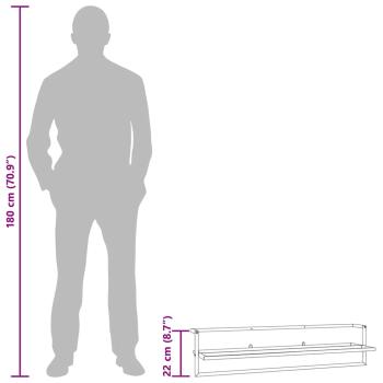 Handtuchhalter Weiß 95x25x22 cm Eisen