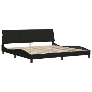 Bettgestell ohne Matratze Schwarz 200x200 cm Stoff