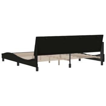 Bettgestell ohne Matratze Schwarz 200x200 cm Stoff