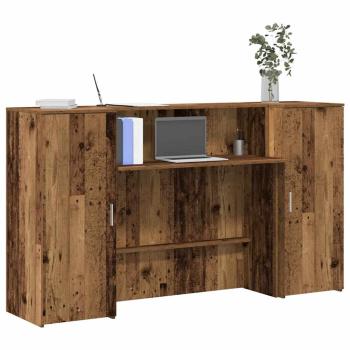 ARDEBO.de - Empfangstheke Altholz-Optik 180x50x103,5 cm Holzwerkstoff