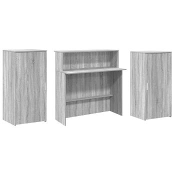 Empfangstheke Grau Sonoma 200x50x103,5 cm Holzwerkstoff