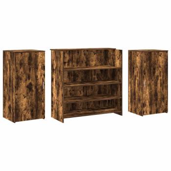 Empfangstheke Räuchereiche 200x50x103,5 cm Holzwerkstoff