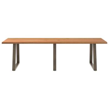 Esstisch mit Baumkanten 280x100x74 cm Massivholz Eiche