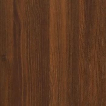 Schuhschrank mit Spiegel 3 Fächer Braun Eichen-Optik