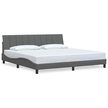 Bettgestell ohne Matratze Dunkelgrau 200x200 cm Stoff
