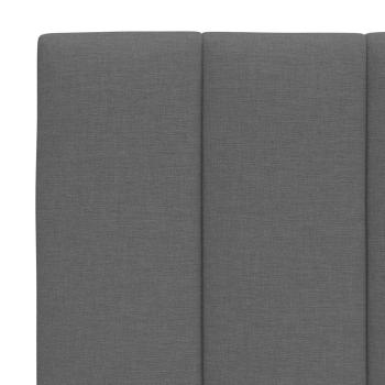 Bettgestell ohne Matratze Dunkelgrau 200x200 cm Stoff