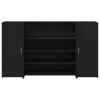 Empfangstheke Schwarz Eichen-Optik 180x50x103,5cm Holzwerkstoff