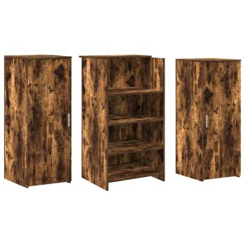 Empfangstheke Räuchereiche 135x50x103,5 cm Holzwerkstoff