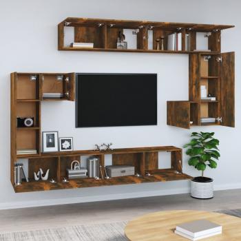 ARDEBO.de - TV-Wandschrank Räuchereiche Holzwerkstoff