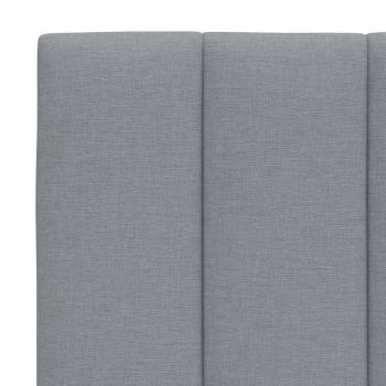 Bettgestell ohne Matratze Hellgrau 120x200 cm Stoff