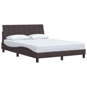Bettgestell ohne Matratze Dunkelbraun 120x200 cm Stoff