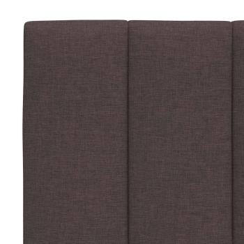 Bettgestell ohne Matratze Dunkelbraun 120x200 cm Stoff