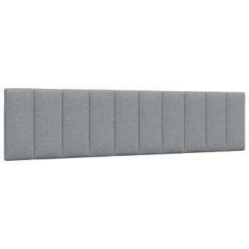 Bettgestell ohne Matratze Hellgrau 200x200 cm Stoff