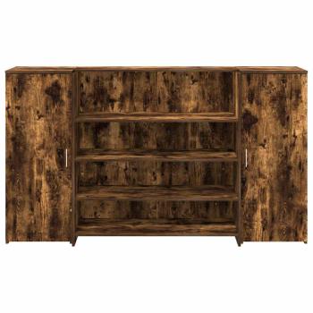 Empfangstheke Räuchereiche 180x50x103,5 cm Holzwerkstoff