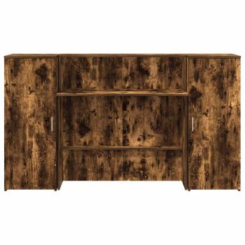 Empfangstheke Räuchereiche 180x50x103,5 cm Holzwerkstoff