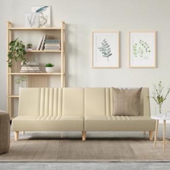 ARDEBO.de - Schlafsofa Creme Stoff
