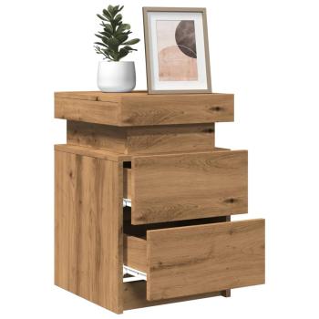 LED-Nachttisch Artisan-Eiche 35x39x55 cm Holzwerkstoff