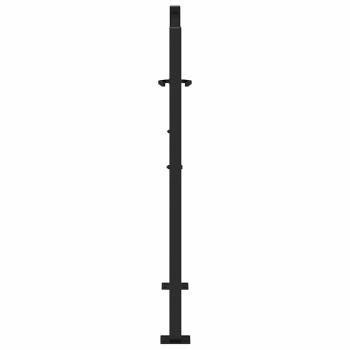 Gartentor Schwarz 105x105 cm Stahl Lichtdesign