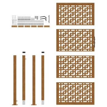 ARDEBO.de - Gartentor 105x205 cm Wetterfester Stahl Kreuz-Design