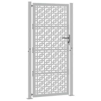 Gartentor 105x205 cm Wetterfester Stahl Kreuz-Design