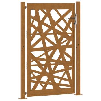 Gartentor 105x155 cm Wetterfester Stahl Lichtdesign