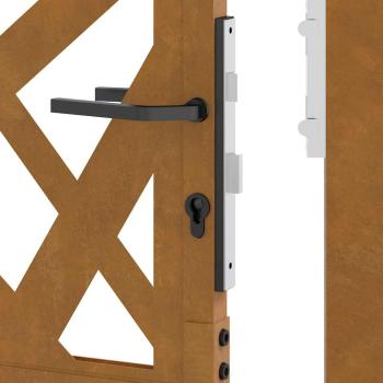 Gartentor 105x155 cm Wetterfester Stahl Lichtdesign