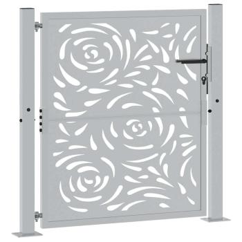 Gartentor 105x105 cm Wetterfester Stahl Flammen-Design