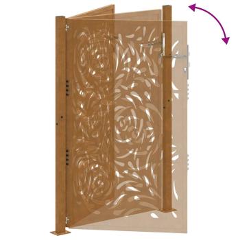 Gartentor 105x155 cm Wetterfester Stahl Flammen-Design