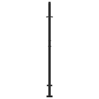 Gartentor Schwarz 105x155 cm Stahl Kreuz-Design