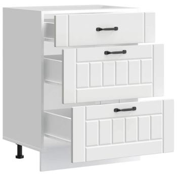 Küchen-Unterschrank Lucca Weiß Holzwerkstoff