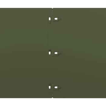 Rasenkanten 20 Stk. Olivgrün 25x103 cm Kaltgewalzter Stahl