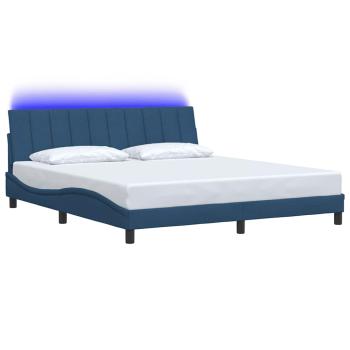 Bettgestell ohne Matratze Blau 180x200 cm Stoff