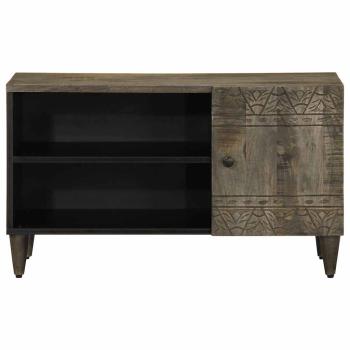 ARDEBO.de - TV-Schrank Hellgrau 80x31,5x46 cm Massivholz Mango
