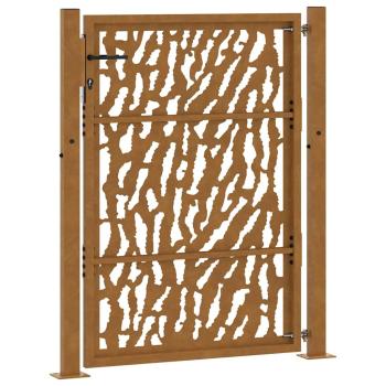 Gartentor 100x150 cm Verwitterungsstahl Trace-Design