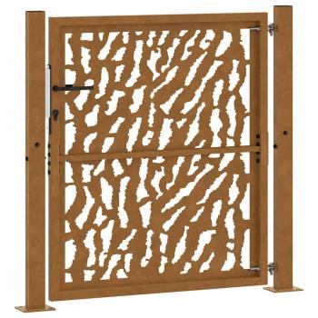 Gartentor 105x105 cm Wetterfester Stahl Spurendesign