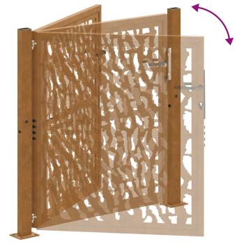 Gartentor 105x105 cm Wetterfester Stahl Spurendesign