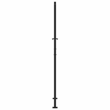 Gartentor Schwarz 105x205 cm Stahl Wellen-Design