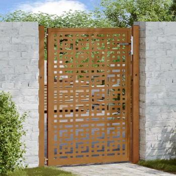 ARDEBO.de - Gartentor 105x130 cm Wetterfester Stahl Kreuz-Design
