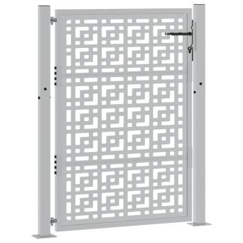 Gartentor 105x130 cm Wetterfester Stahl Kreuz-Design