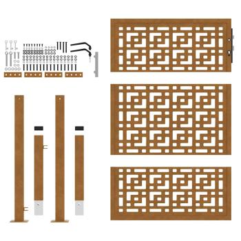 Gartentor 105x130 cm Wetterfester Stahl Kreuz-Design
