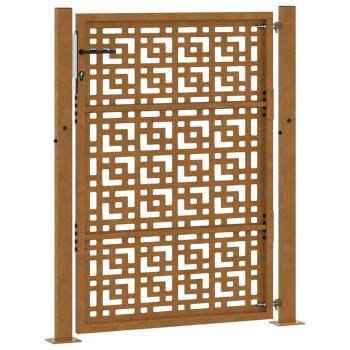 Gartentor 105x130 cm Wetterfester Stahl Kreuz-Design
