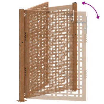 Gartentor 105x130 cm Wetterfester Stahl Kreuz-Design