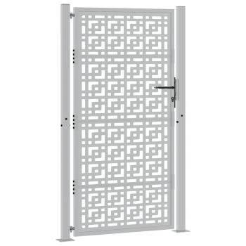 Gartentor 105x180 cm Wetterfester Stahl Kreuz-Design